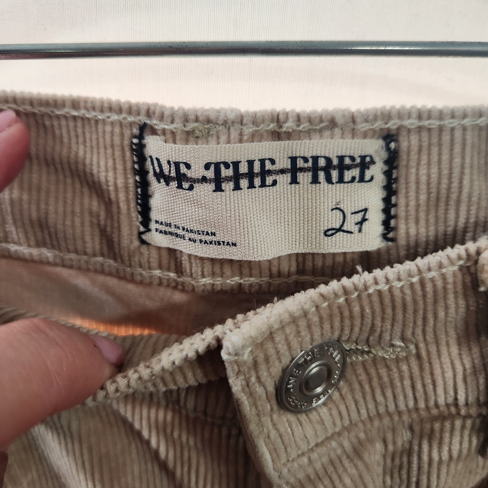 We The Free Free People Womens Corduroy Pants in Tan NWOT